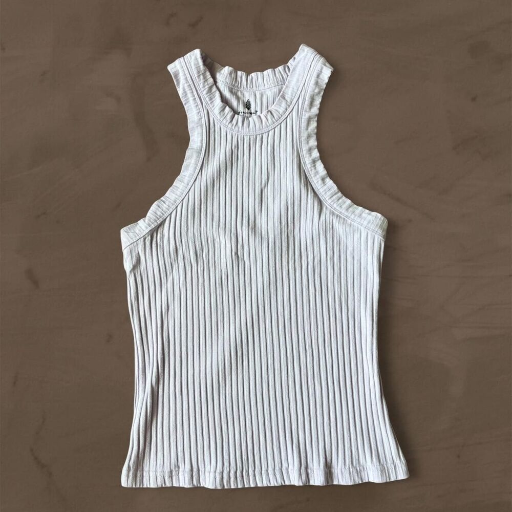 Free people lilac ribbed tank top racer back size small